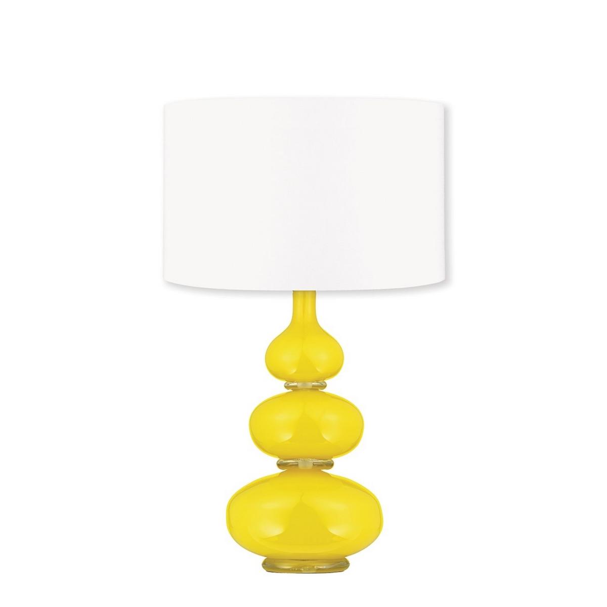 Aragoa Crystal Glass Lamp by William Yeoward in Citron Yellow 52x24cm – image 5
