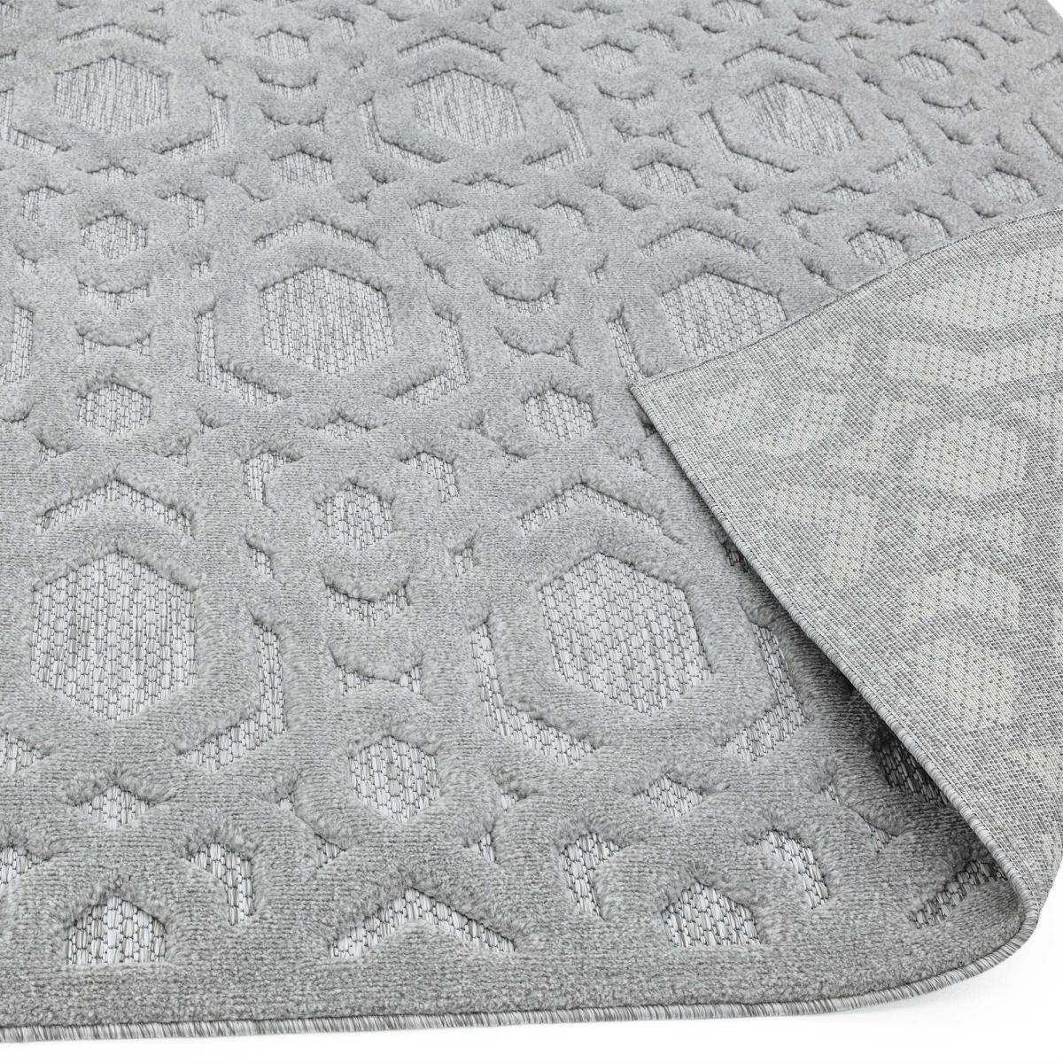 Salta Geometric Indoor Outdoor Runner Rugs in SA03 Grey – image 2