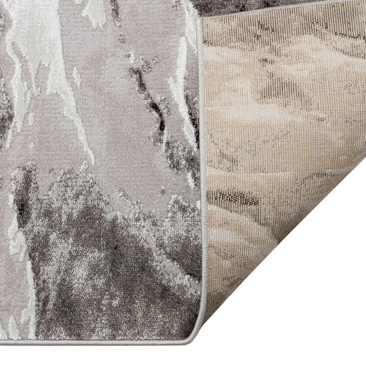 Blaze BLZ06 Abstract Marble Rugs in Silver Grey – image 2