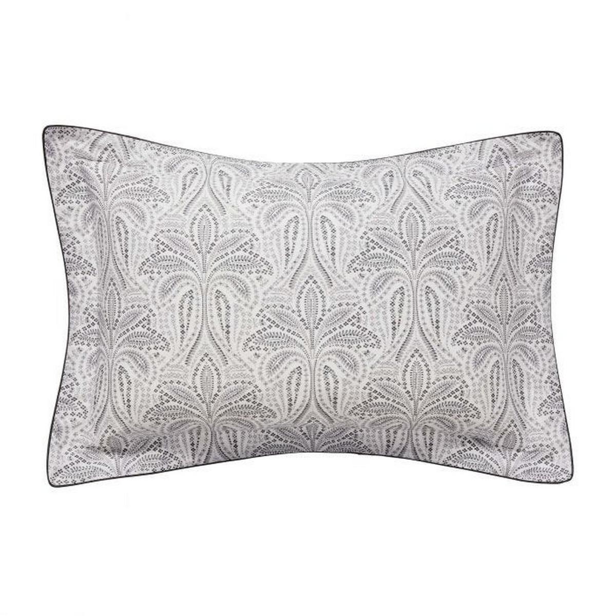 Saffi Floral Paisley Cotton Bedding in Silver Grey 48x74cm – image 3