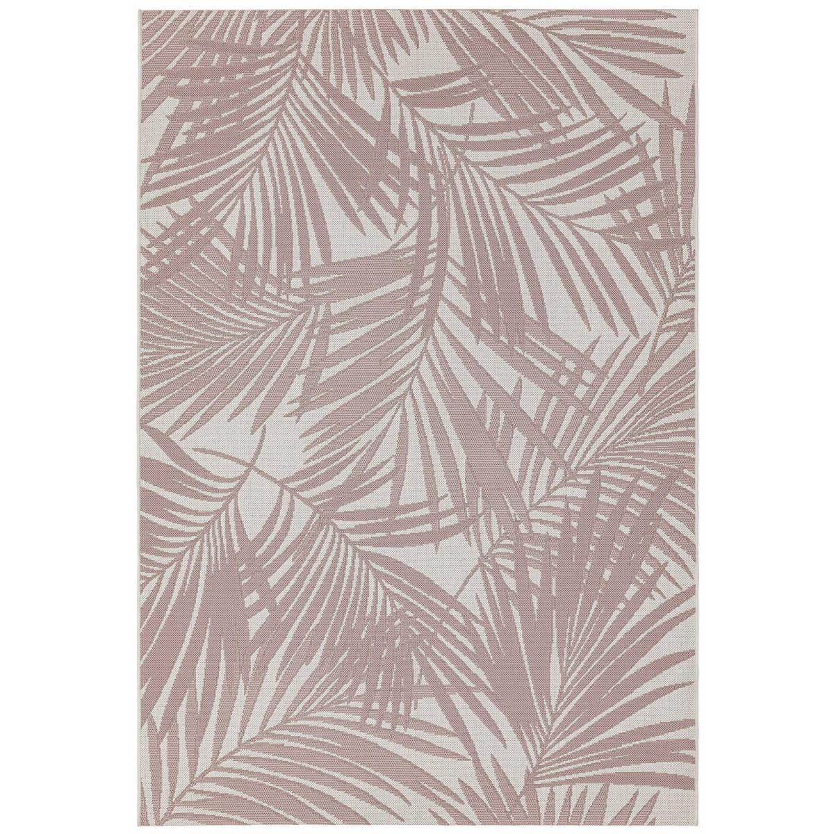 Patio PAT21 Botanical Palm Leaf Outdoor Rugs in Pink – image 1
