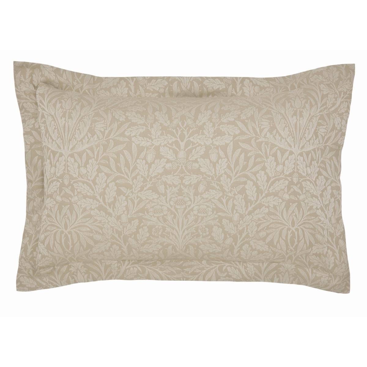 Pure Acorn Jacquard Bedding by Morris & Co in Linen 200x200cm – image 3