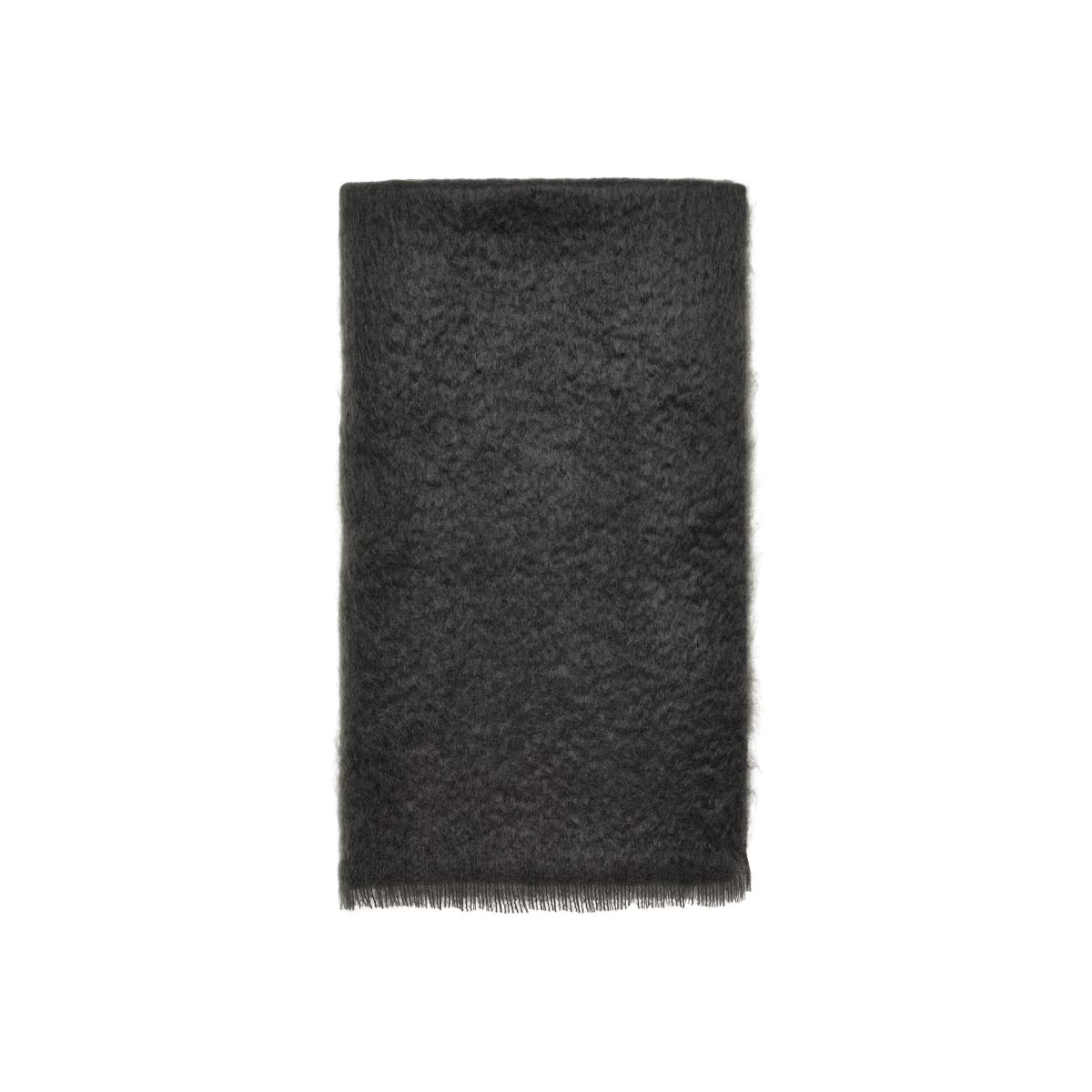 Moseley Mohair Plain Throw by LuxeTapi in Gun Metal Grey135x190cm
