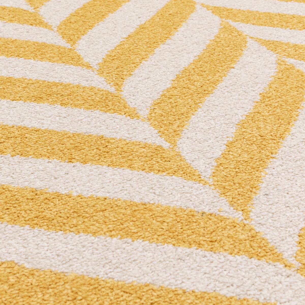 Muse MU08 Geometric Chevron Woven Rugs in Yellow – image 2
