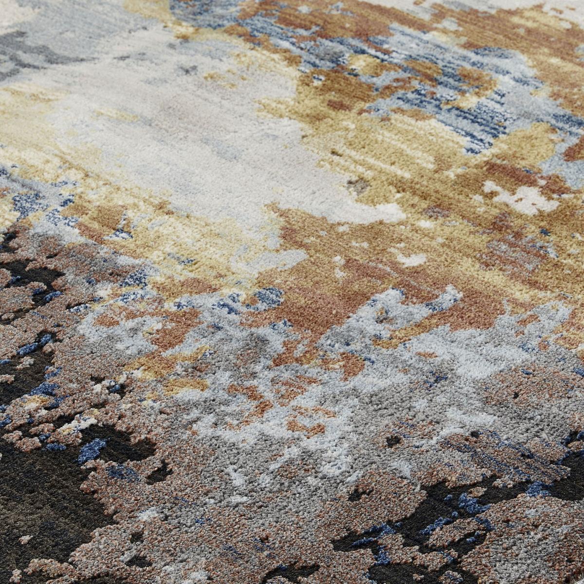 Astro Abstract Distressed Woven Rugs in Multi 530 – image 2
