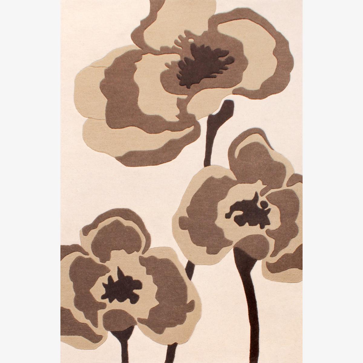 Poppie rugs in Beige Brown by URCO 110x160cm – image 1