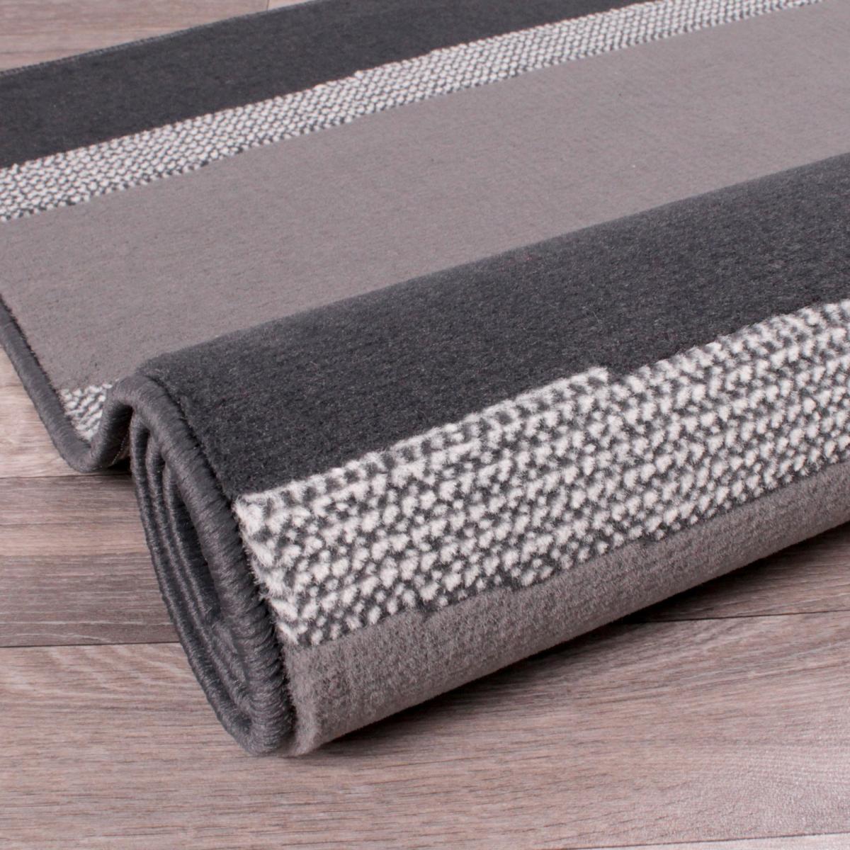 Nova Stripe Modern Rugs in Grey – image 2