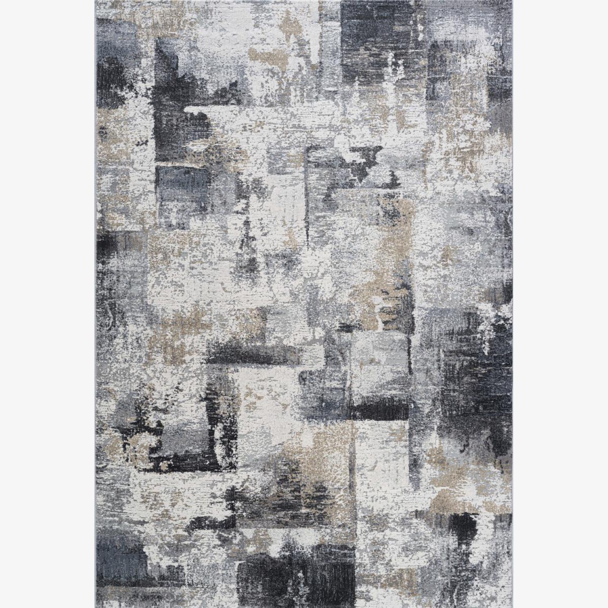 Canyon Abstract Modern Rug 52069 6676 in Charcoal Grey 133x195cm – image 1