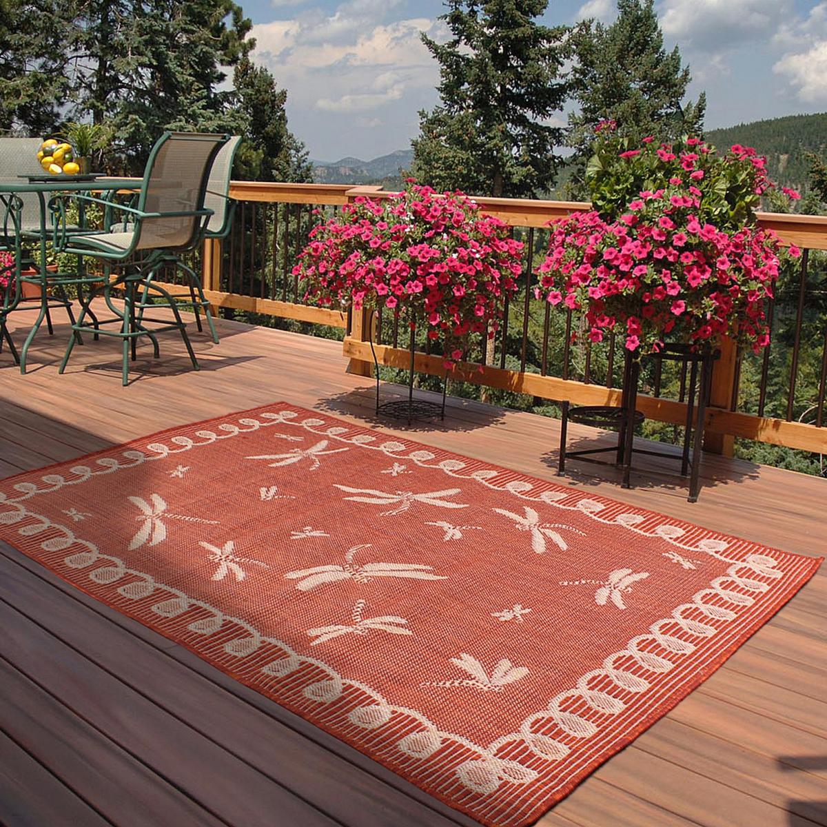 Indoor Outdoor Dragonfly Rugs in Natural by Rugstyle 120x170cm – image 3