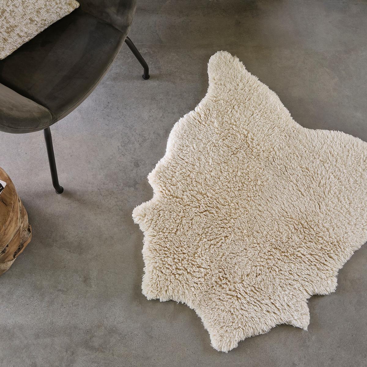 Peau 101 Bath Mat in Ecru Cream by Designer Abyss & Habidecor 95x110cm – image 2