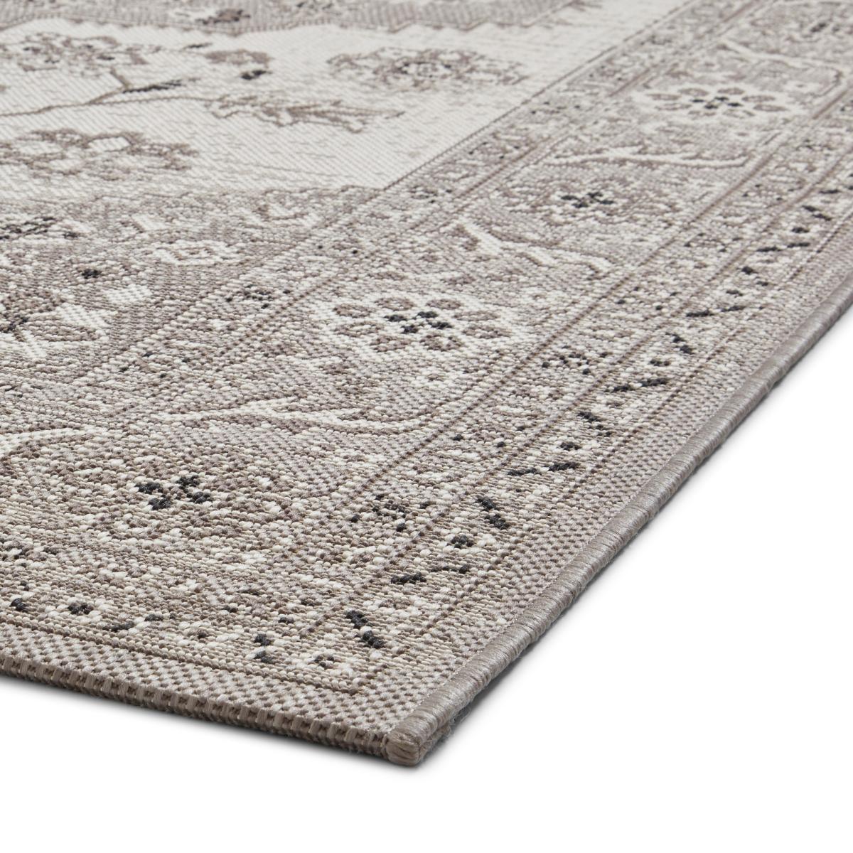 Miami 19517 Indoor Outdoor Traditional Rug in Grey Beige – image 2
