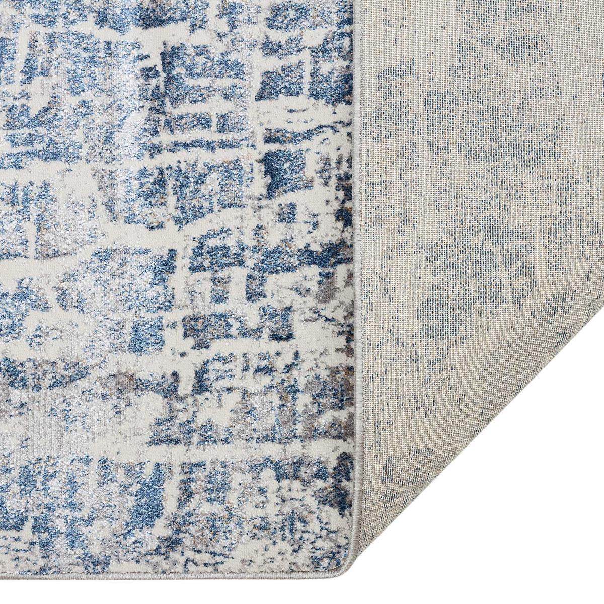 Dalia DAL17 Abstract Rugs in Silver Blue – image 2