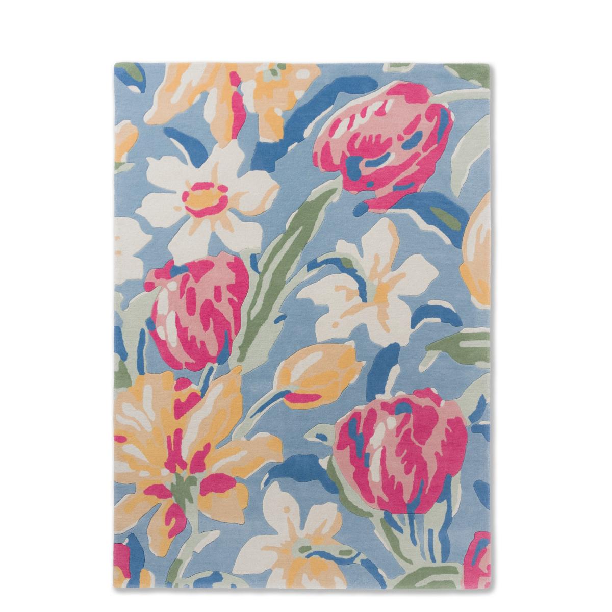 Tulips Floral 082208 Rug by Laura Ashley in China Blue 200x280cm – image 5