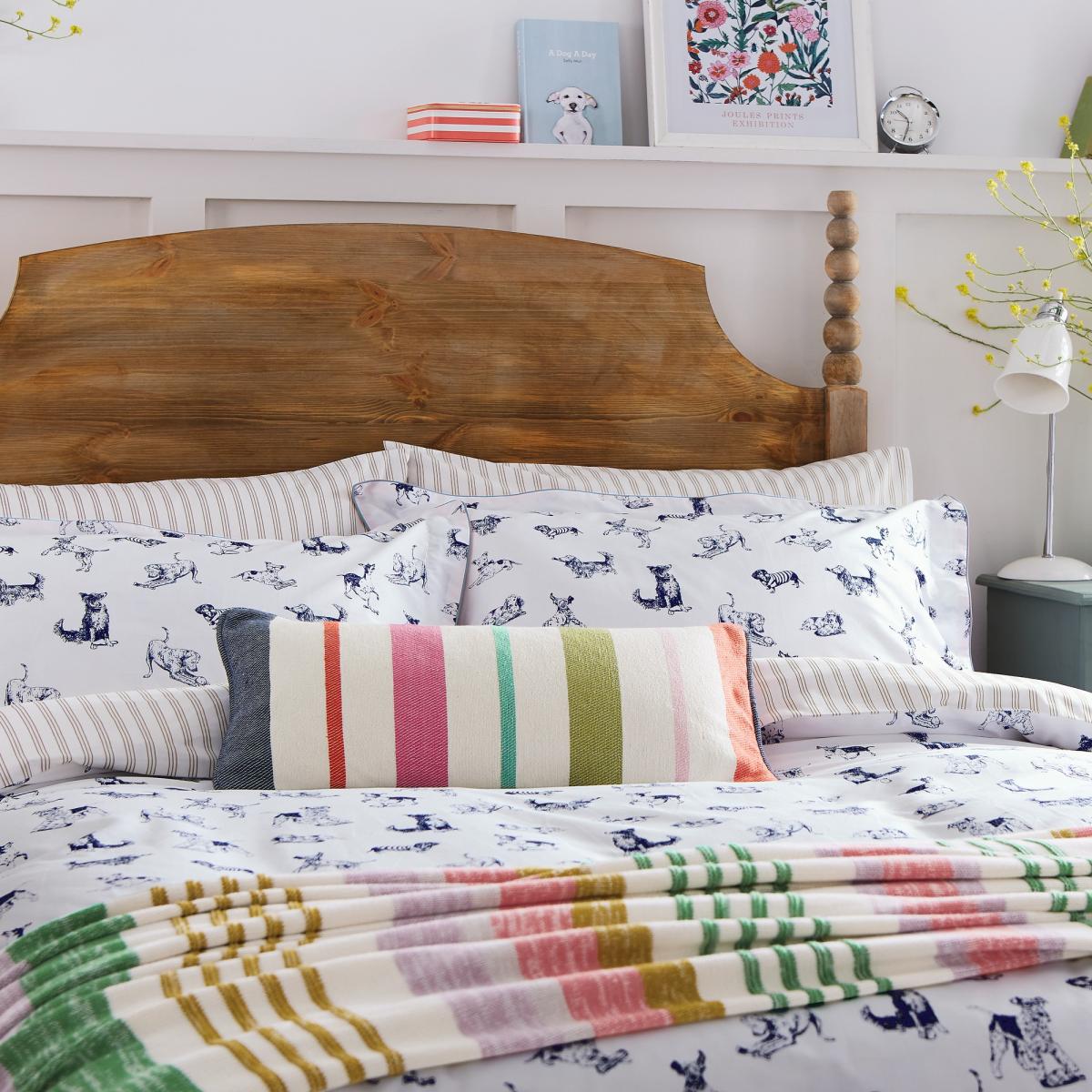 Playful Dogs Bedding Set By Joules in French Navy Blue&nbsp;230x220cm – image 4