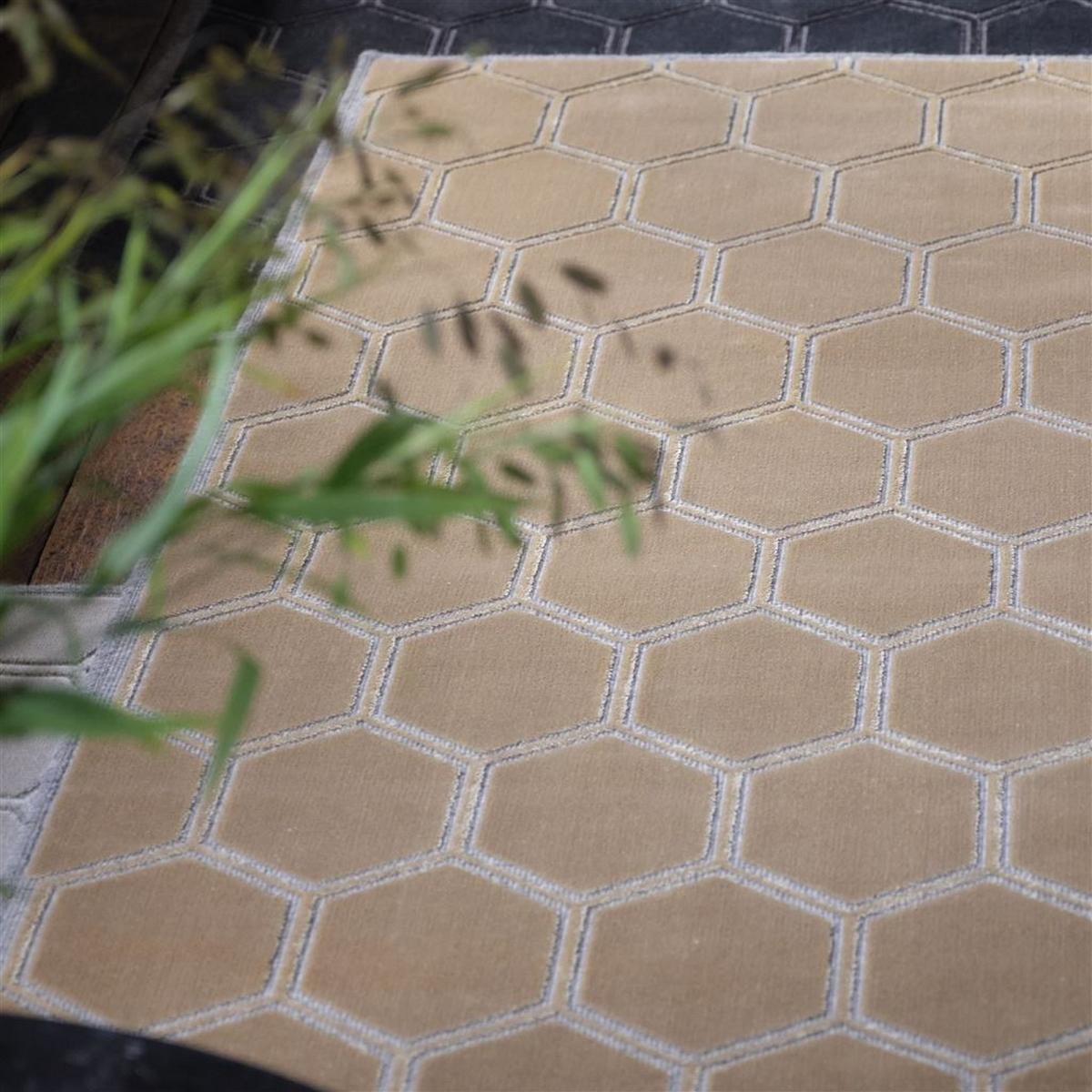 Manipur Geometric Hexagon Rugs in Natural by Designers Guild – image 2