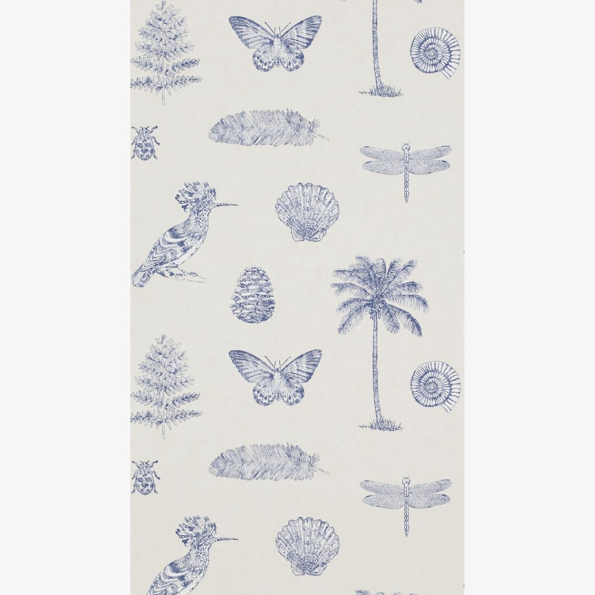 Cocos Wallpaper 213385 by Sanderson in Stone Wedgewood Blue Roll