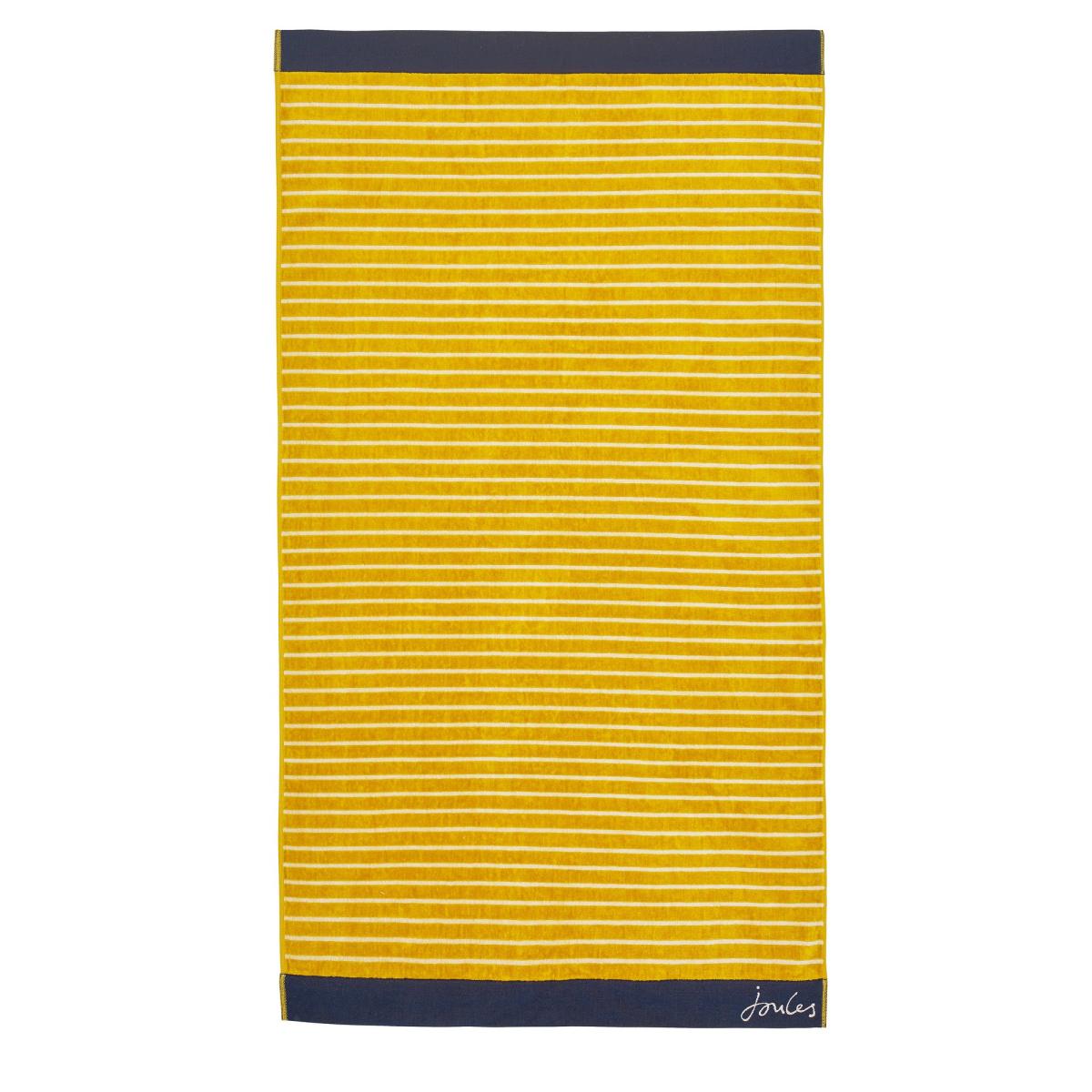 Harbour Stripe Towels by Joules in Antique Gold Yellow90x150cm – image 4