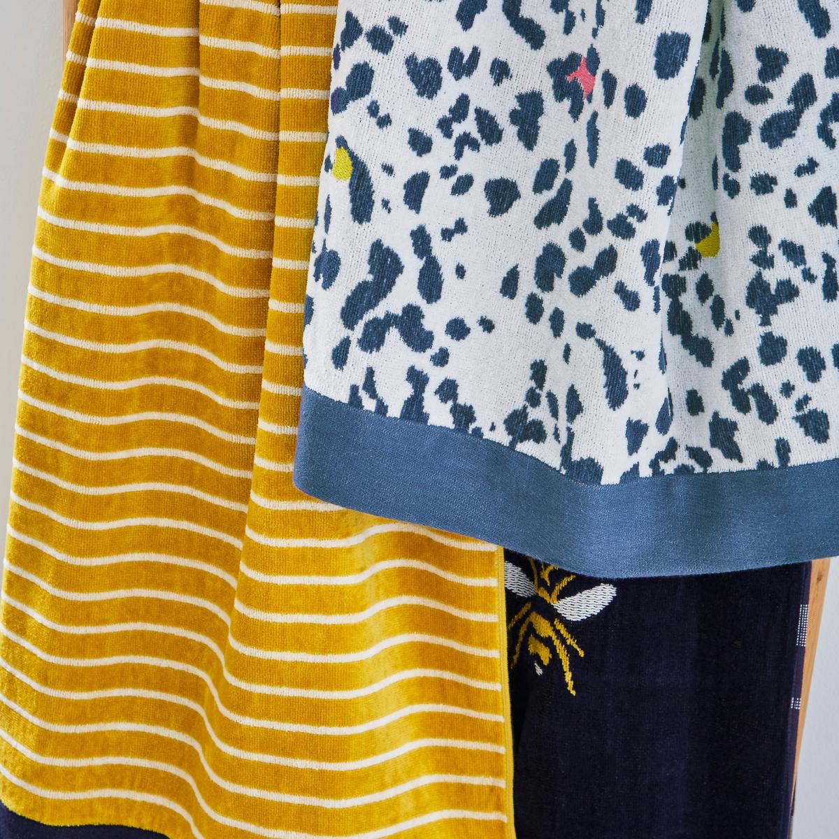 Harbour Stripe Towels by Joules in Antique Gold Yellow90x150cm – image 5