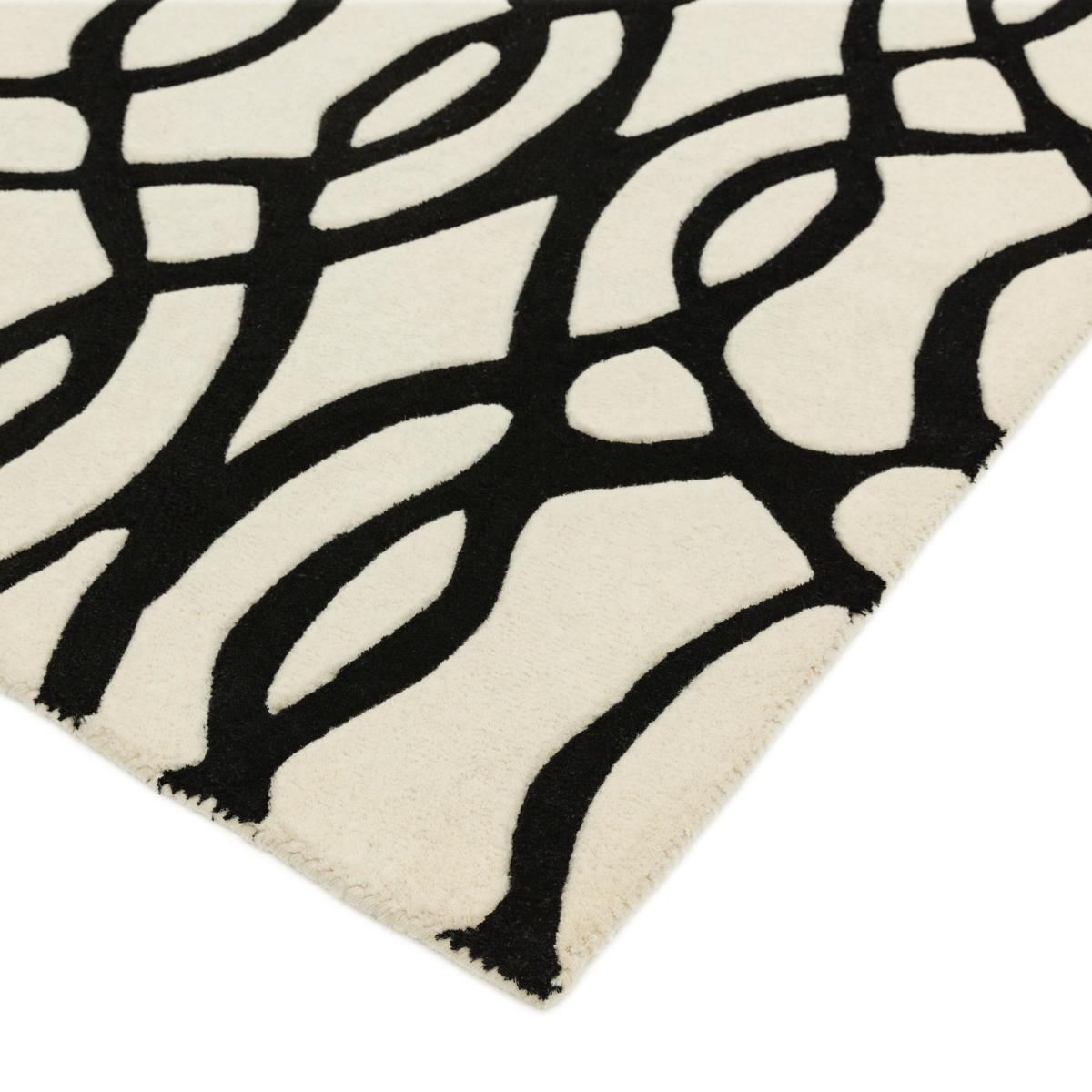 Matrix Wire Modern Geometric Rugs MAX35 White 160x230cm – image 3
