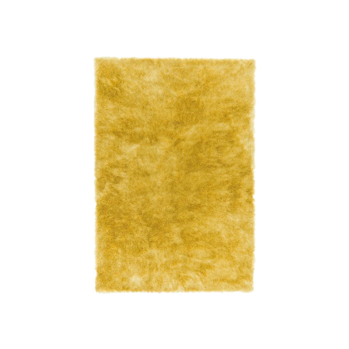 Whisper Shiney Plain Shaggy Rugs in Yellow 65x135cm
