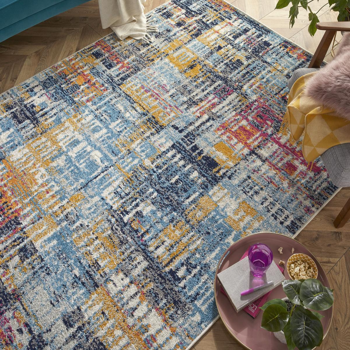 Gilbert 4152 Q Distressed Abstract Rugs in Multi&nbsp;160x230cm – image 2