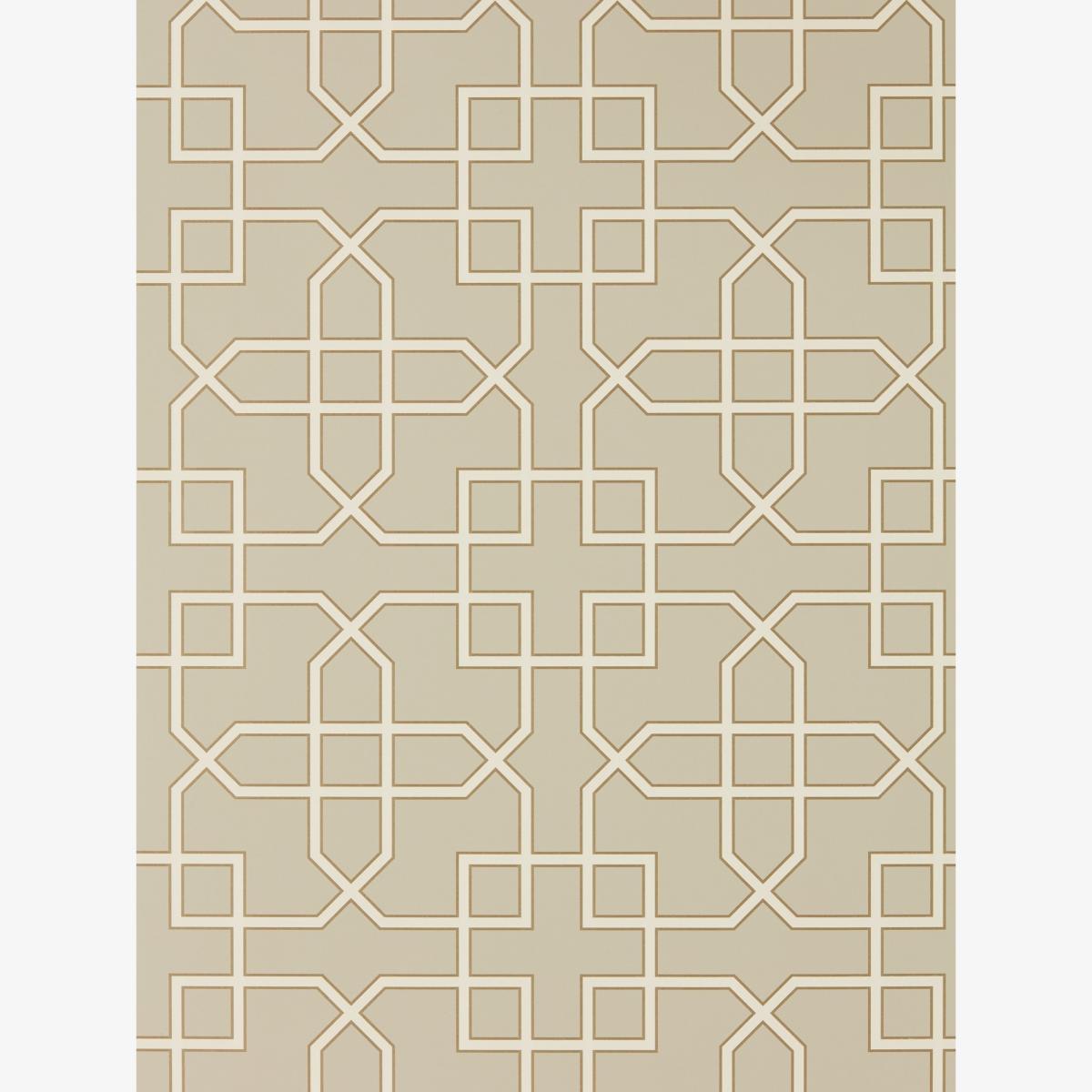 Hampton Trellis Wallpaper 216659 by Sanderson in Linen Beige Roll