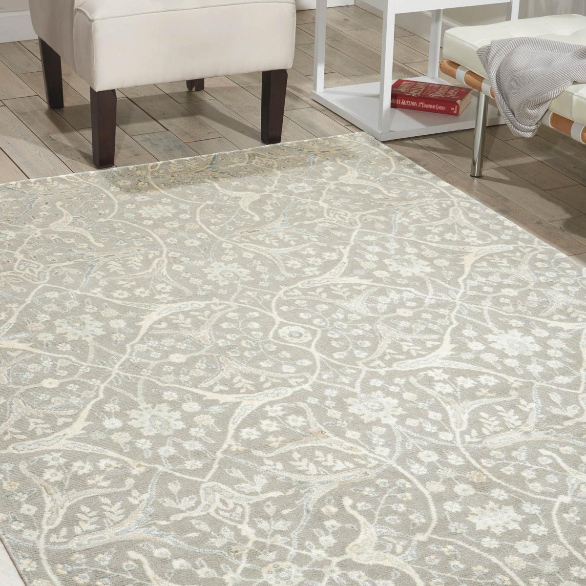 Nourison Luminance Rugs LUM08 in Steel 104x165cm – image 1