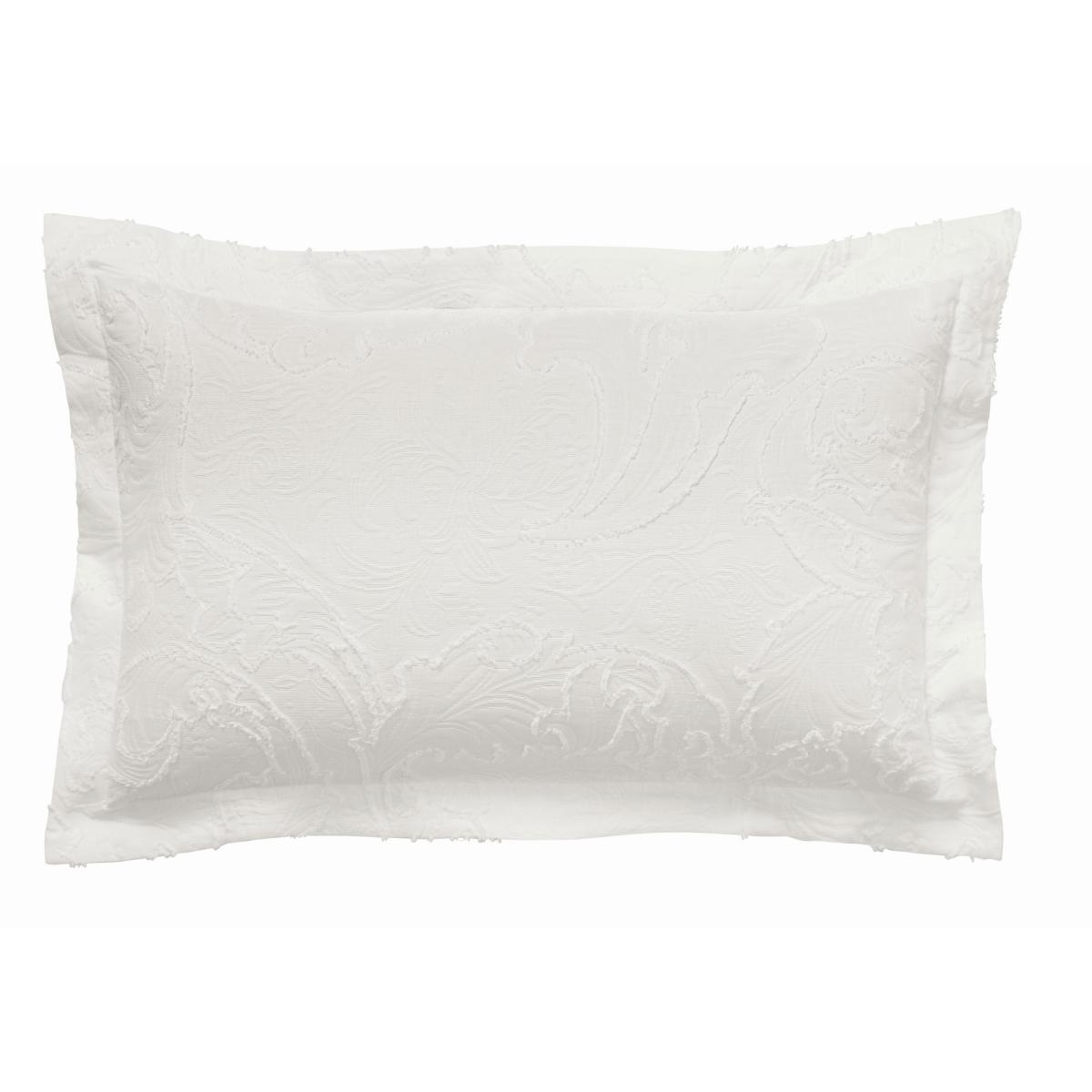 Pure Bachelors Button Clipped Matelasse Bedding by Morris & Co in White 74x48cm – image 4