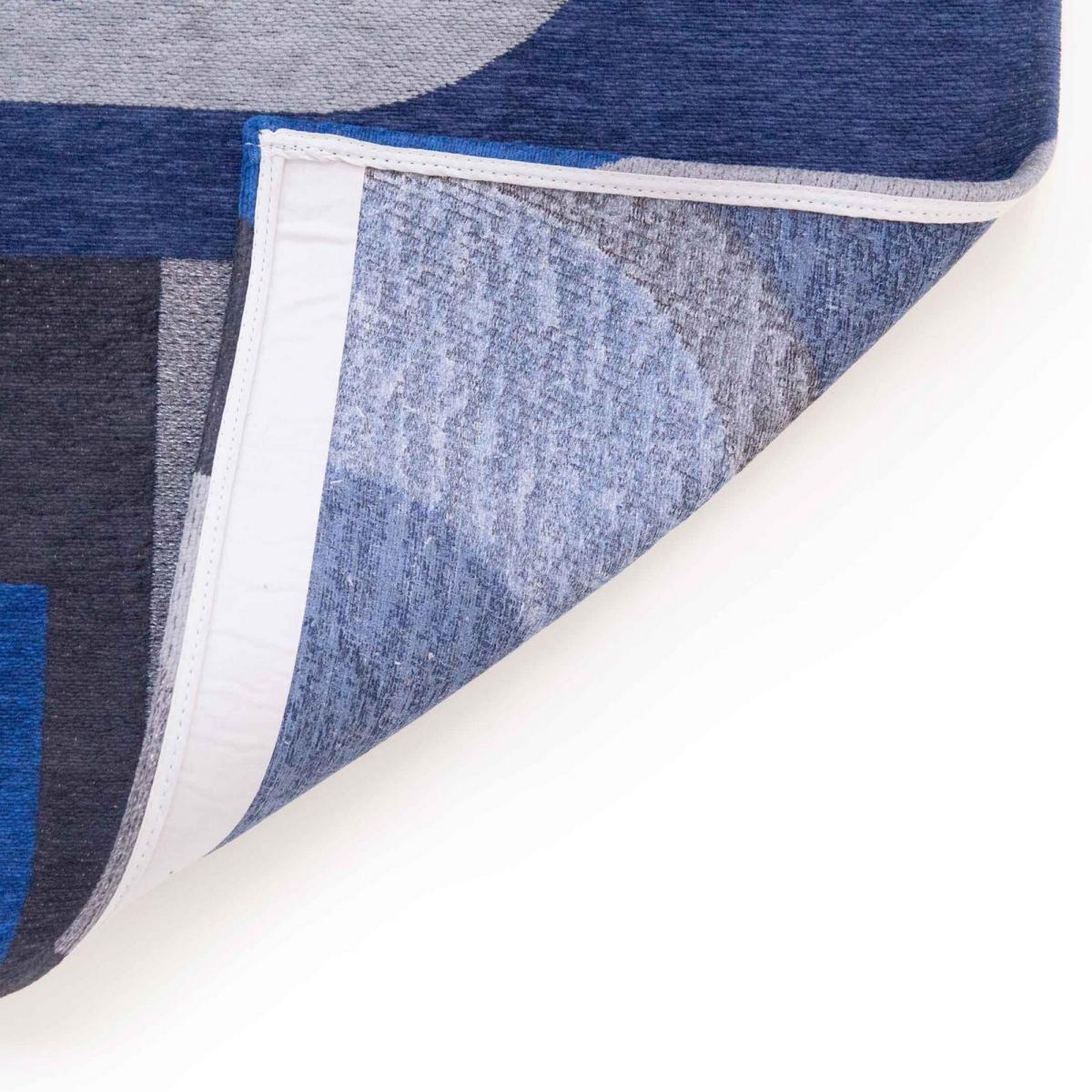 Louis De Poortere Geometric Nuance Module Rugs 9207 in Weimar Blue 230x330cm – image 3