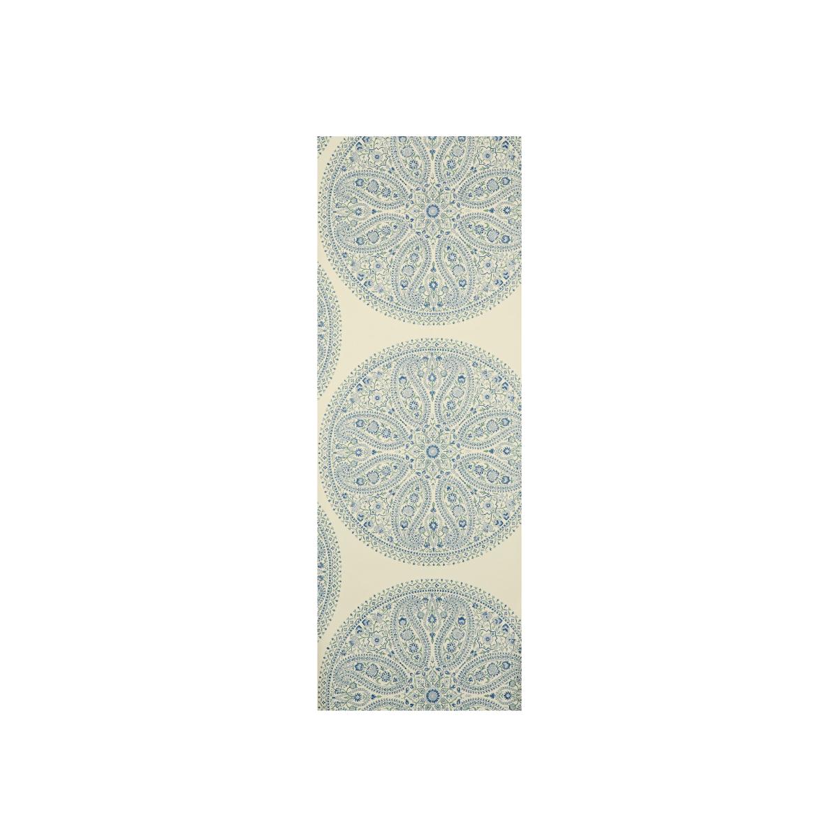 Paisley Circles Medallion Wallpaper 103 by Sanderson in Blue Roll