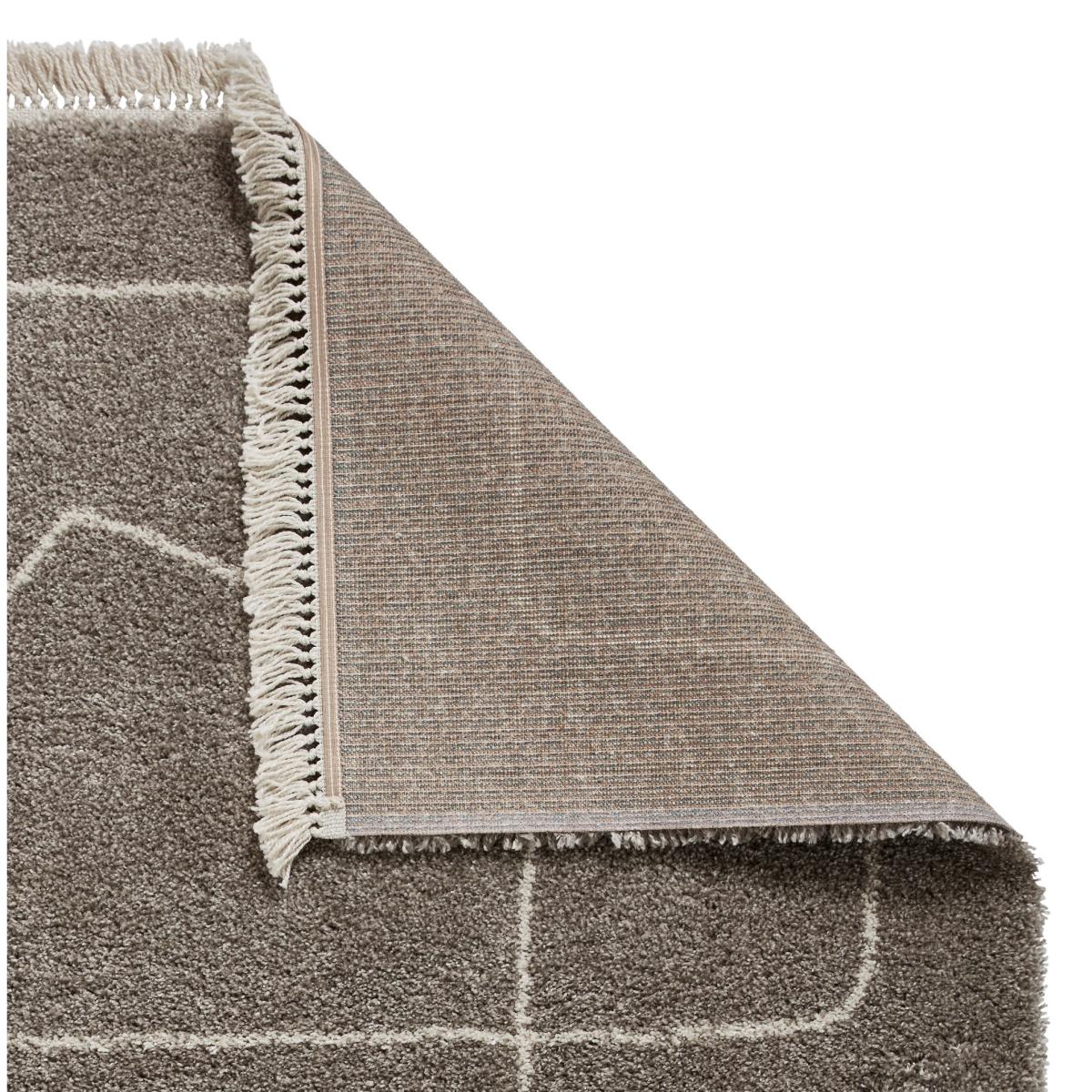 Boho A474 Tassel Hem Geometric Rugs in Grey Cream&nbsp;120x170cm – image 4