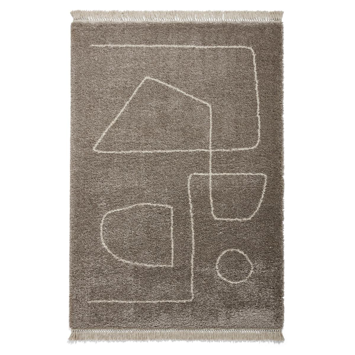 Boho A474 Tassel Hem Geometric Rugs in Grey Cream&nbsp;120x170cm – image 5