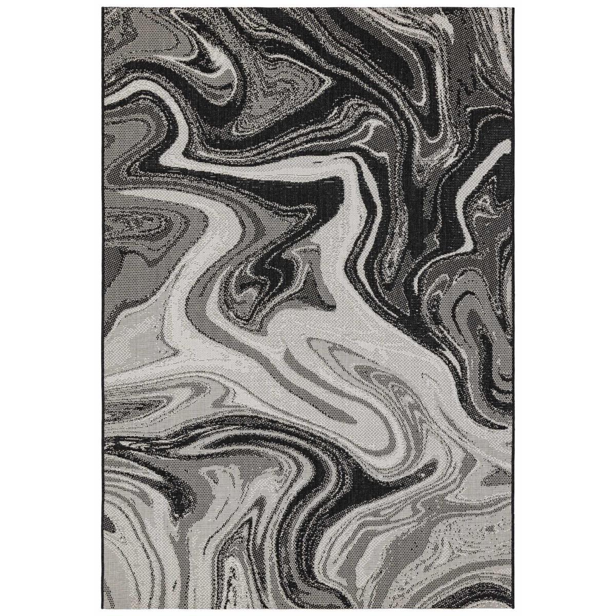 Patio PAT19 Marble Indoor Outdoor Rugs in Black 120x170cm – image 2