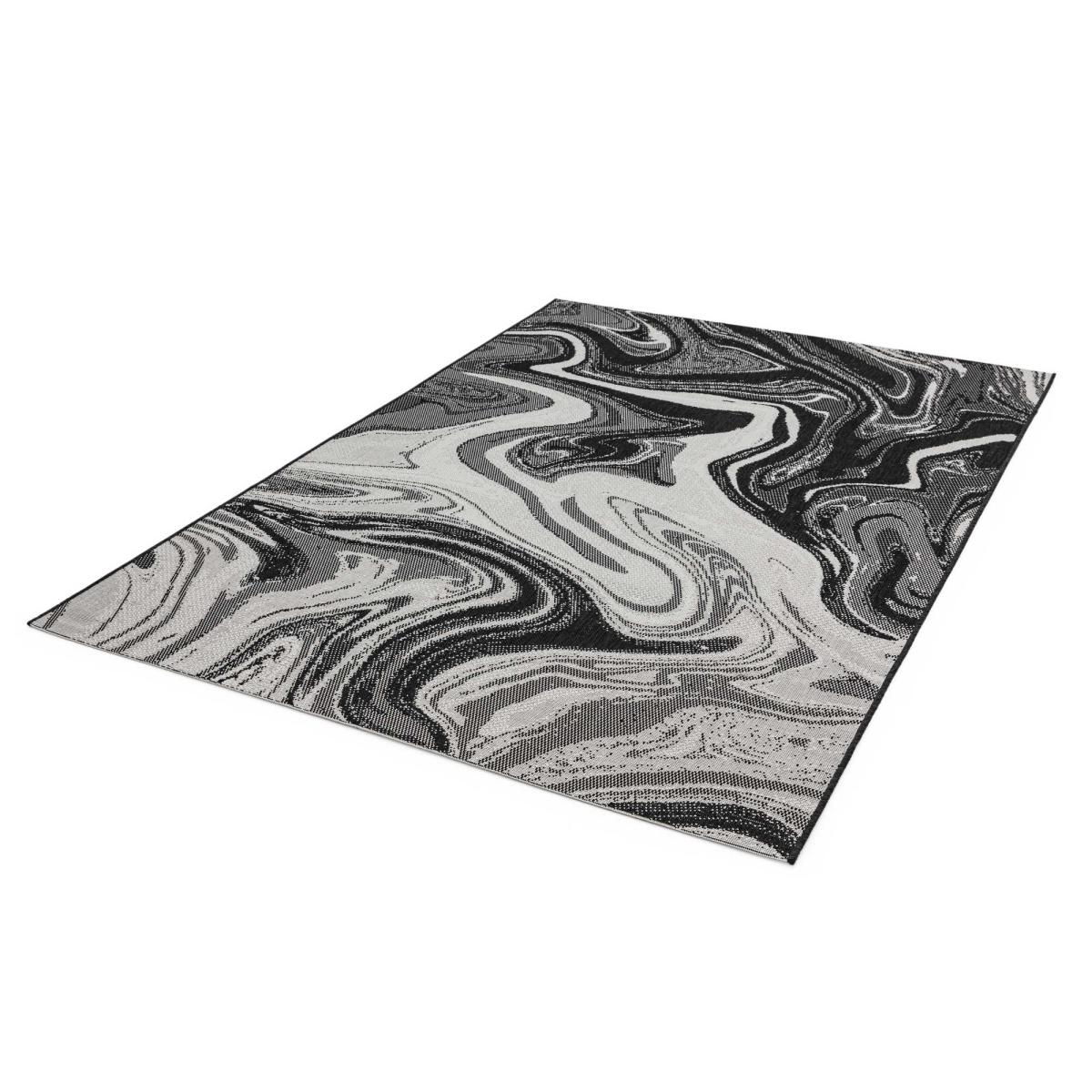 Patio PAT19 Marble Indoor Outdoor Rugs in Black 120x170cm – image 4
