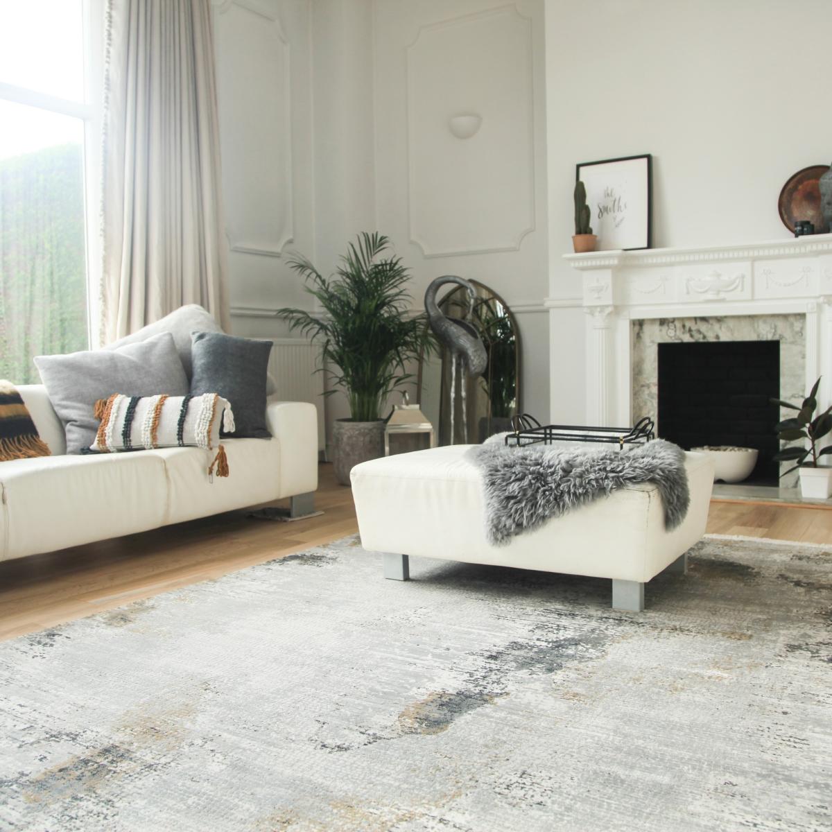 Luxury Toros Illusion Rug In Frost Grey – image 1
