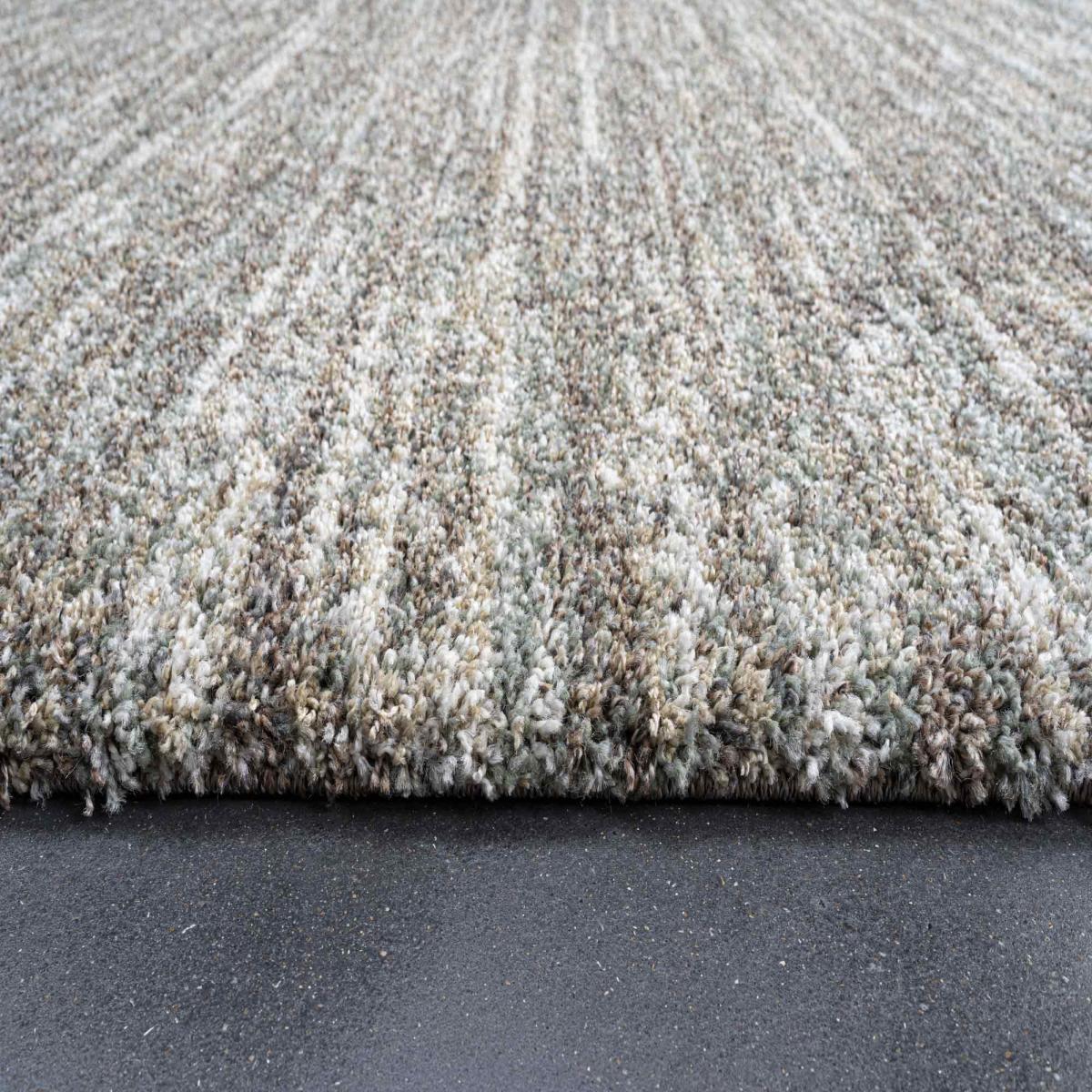 Mehari 23067 4727 Abstract Shaggy Rugs in Beige Multi 133x195cm – image 2
