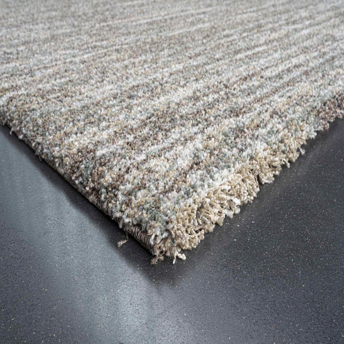 Mehari 23067 4727 Abstract Shaggy Rugs in Beige Multi 133x195cm – image 3