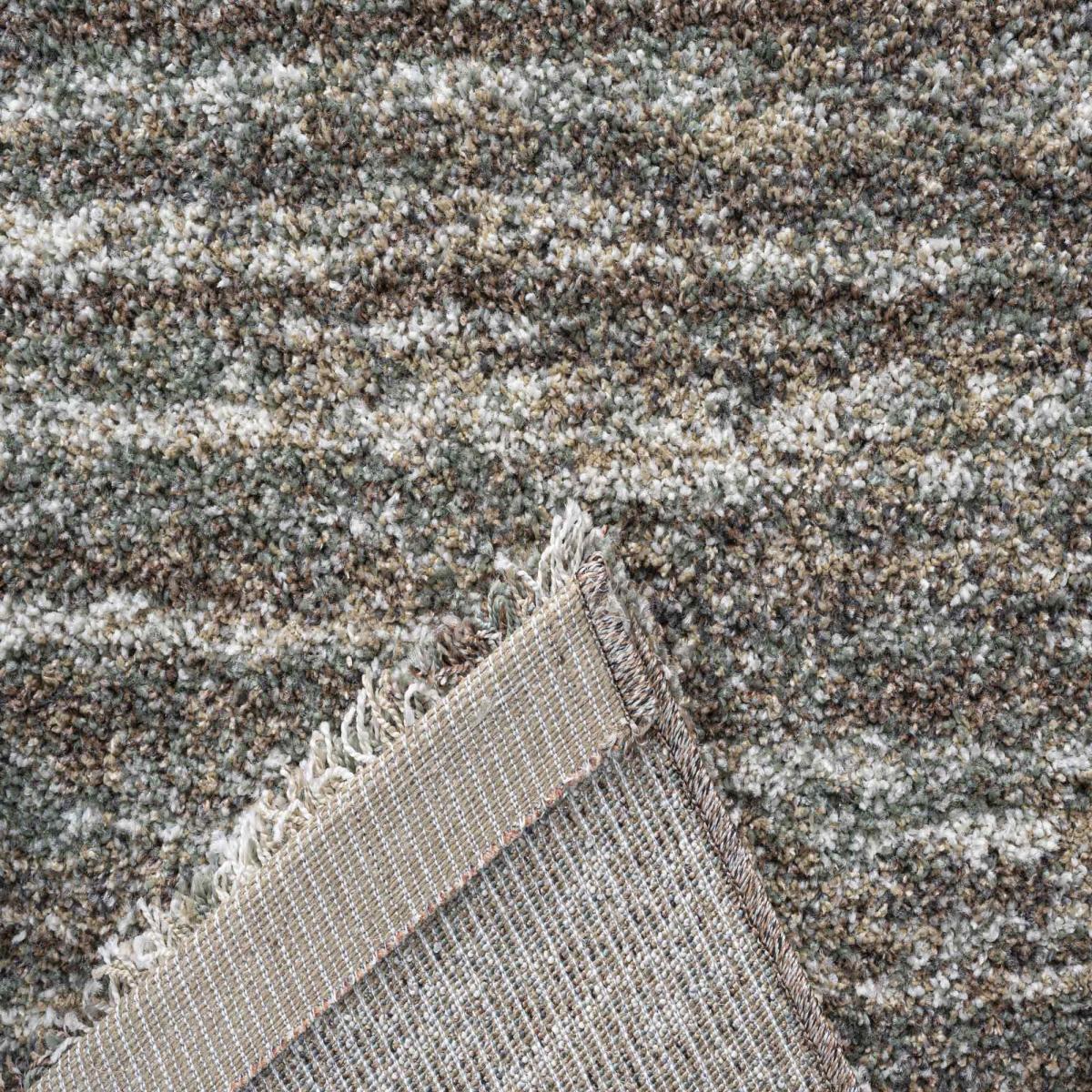 Mehari 23067 4727 Abstract Shaggy Rugs in Beige Multi 133x195cm – image 4