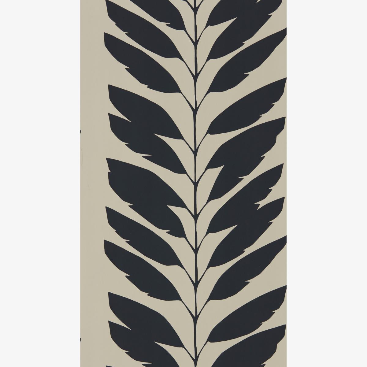 Malva Leaf Wallpaper 111308 by Scion in Liquorice Black Roll