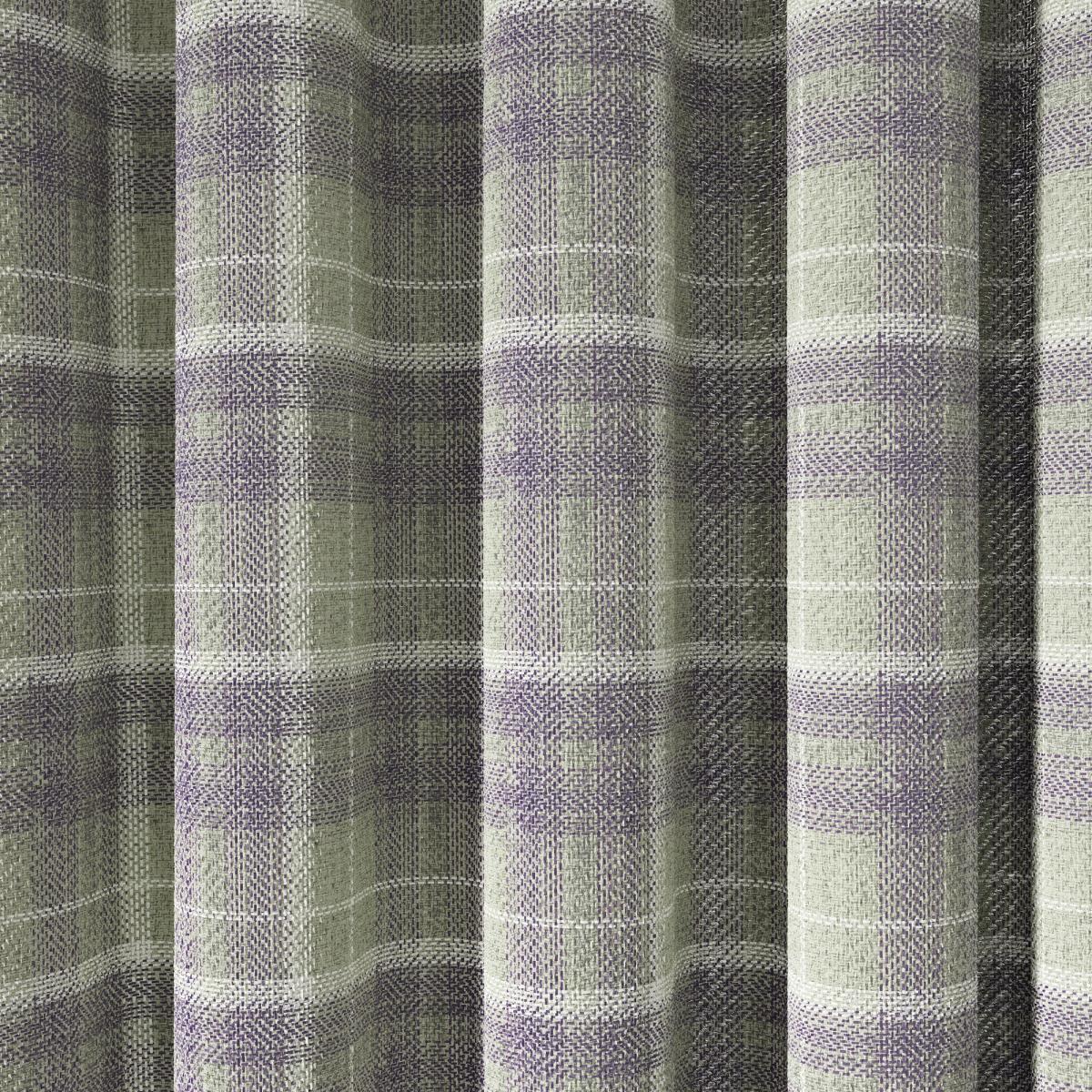 Harriet Check Curtains by Helena Springfield in Grape Linen&nbsp;229x183cm – image 4