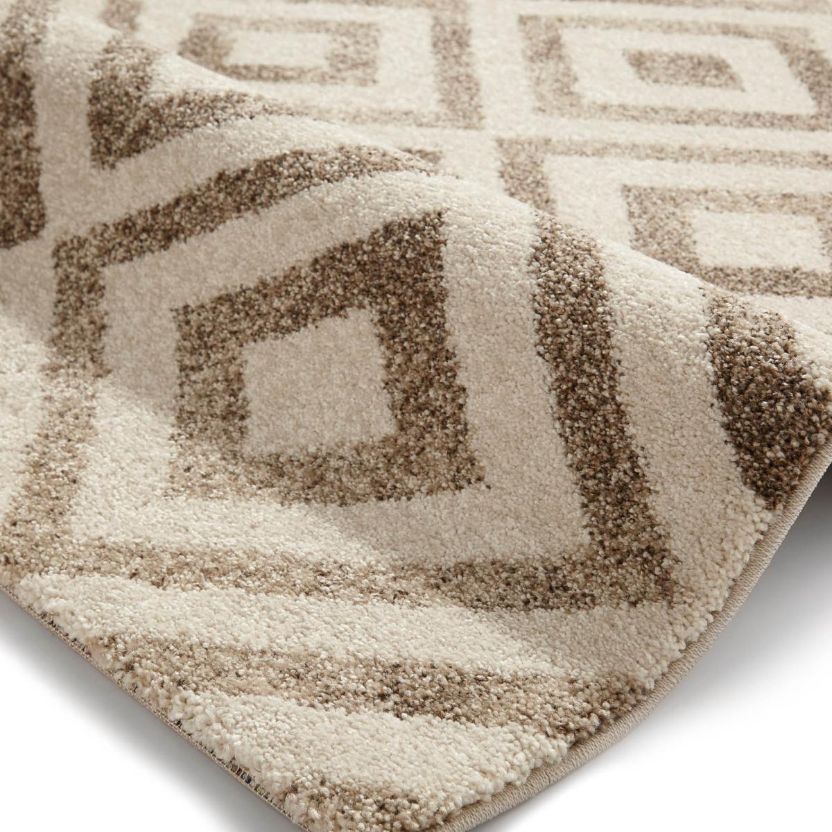 Elegant Geometric Pattern Rugs 4893 in Beige and White 120x170cm – image 2
