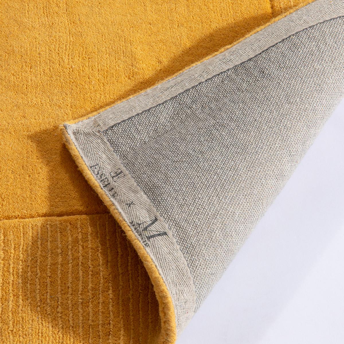 Esme Mayfair Plain Carved Wool Rugs in Ochre Yellow 160x230cm – image 4