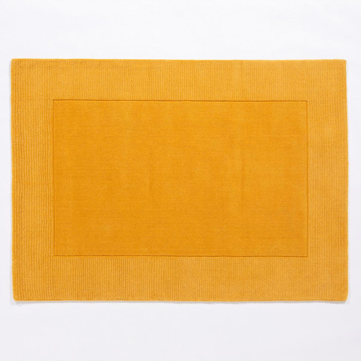 Esme Mayfair Plain Carved Wool Rugs in Ochre Yellow 160x230cm – image 5