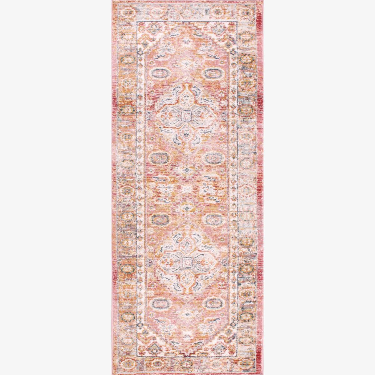 Nova 8879 Traditional Runner Rugs in Terracotta Orange 66x200cm – image 1