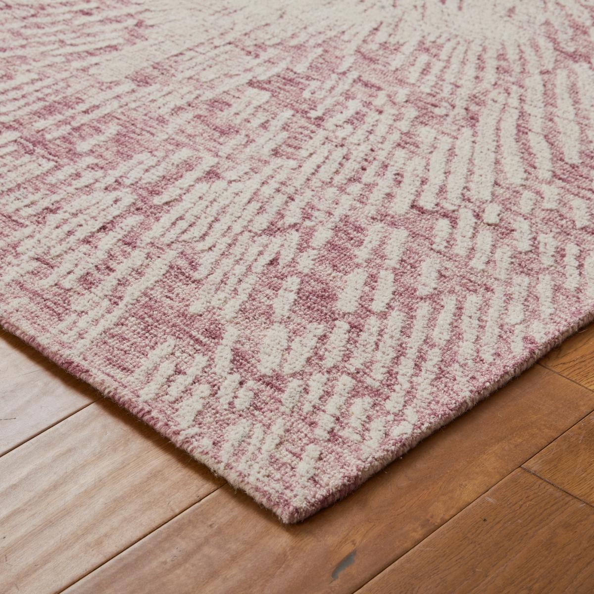 Hampton Burst Contemporary Abstract Rug in Pink Ivory200x285cm – image 3
