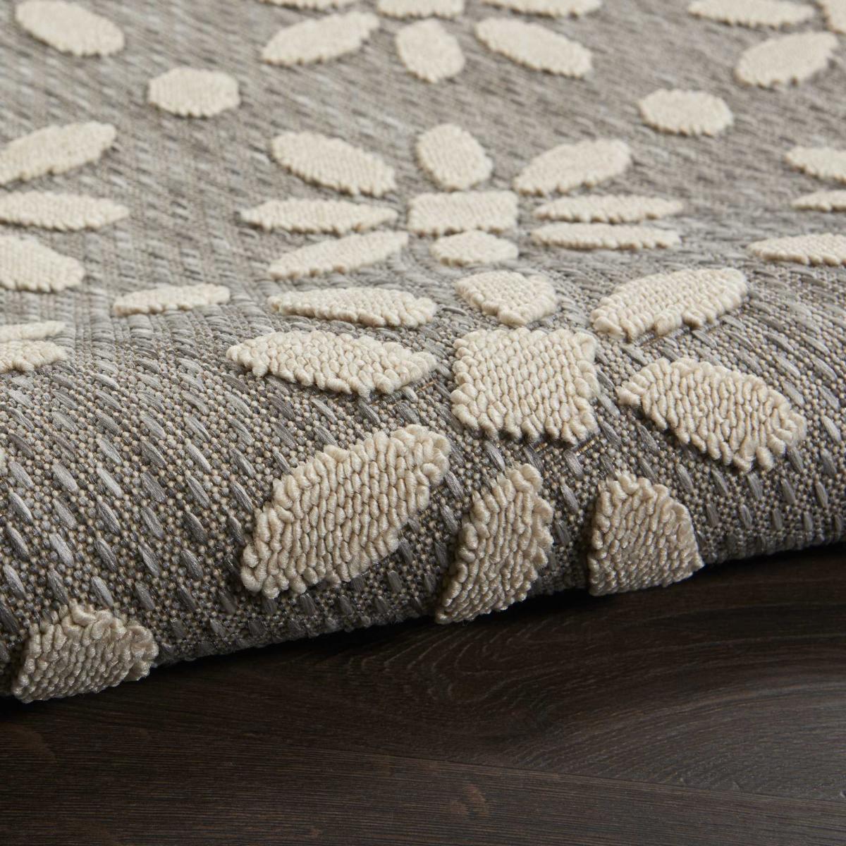 Cozumel CZM03 Indoor Outdoor floral Hallway Runner Rugs in Grey&nbsp;66x229cm – image 4