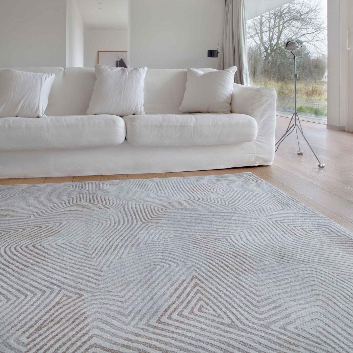 Louis De Poortere Meditation Coral Rug 9228 in Oyster White 170x240cm – image 2