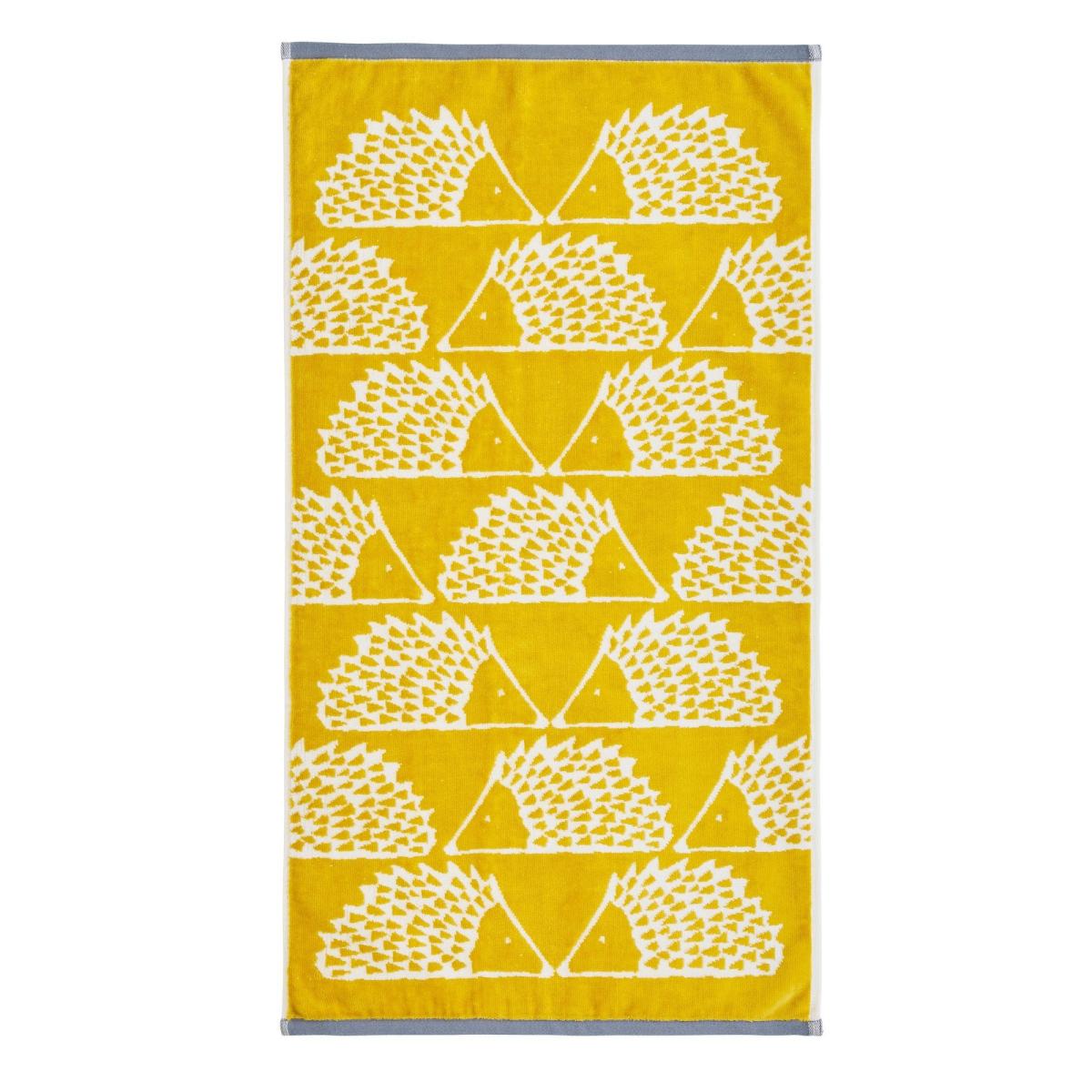 Spike Hedgehog Cotton Bath Towels By Scion in Mustard Yellow 50x90cm – image 4