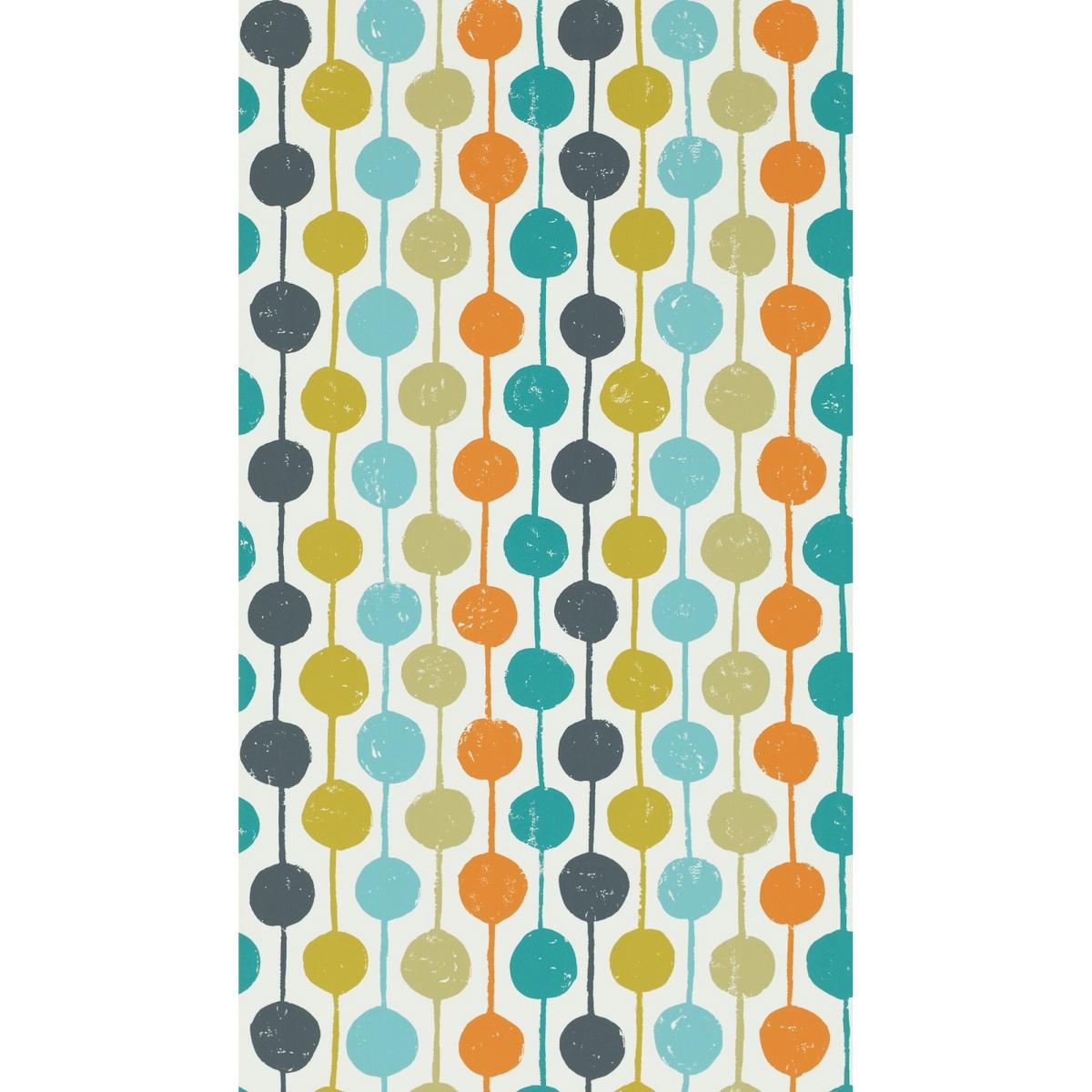 Taimi Wallpaper 111122 by Scion in Sulphur Tangerine Kingfisher Roll – image 2