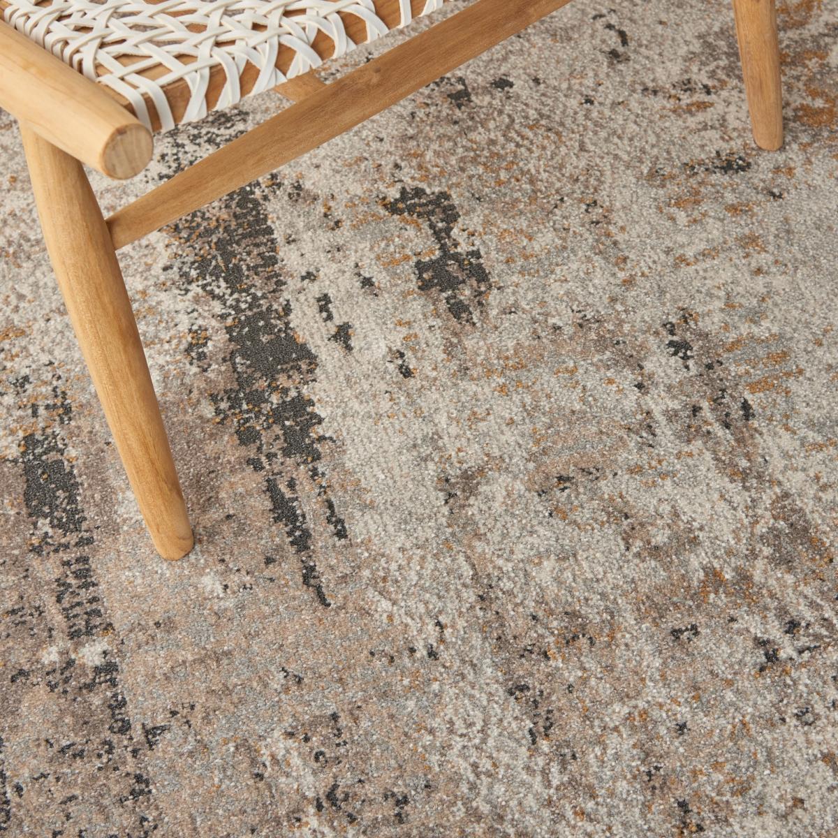 Tangra TNR05 Abstract Rug by Nourison in Cream Grey162x223cm – image 2
